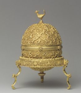 gold bezoras stone container