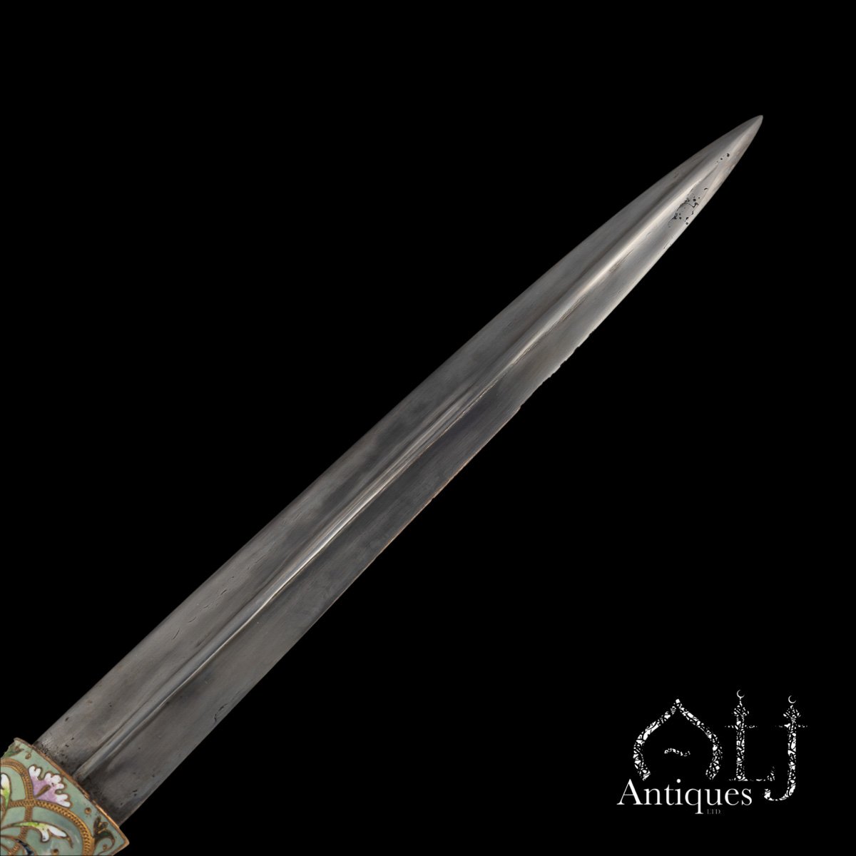 A Rare Ottoman Gilt Tombac and Polychrome Enamel Knife (Bıçak) with Rococo Floral Decoration, the Ottoman Empire, Turkey, circa 1780–1820 - Image 21