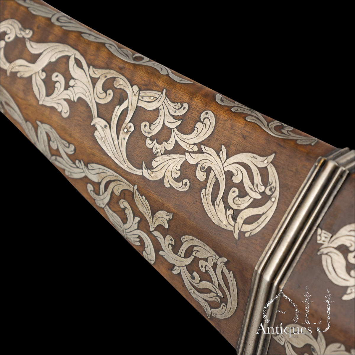 Rare Ottoman Miquelet-Lock Carbine (Short Tüfek) with Raised Gold Damascened Steel and Silver-Inlaid Stock Ottoman Empire, Balkan Provinces, circa 1800 - Image 27