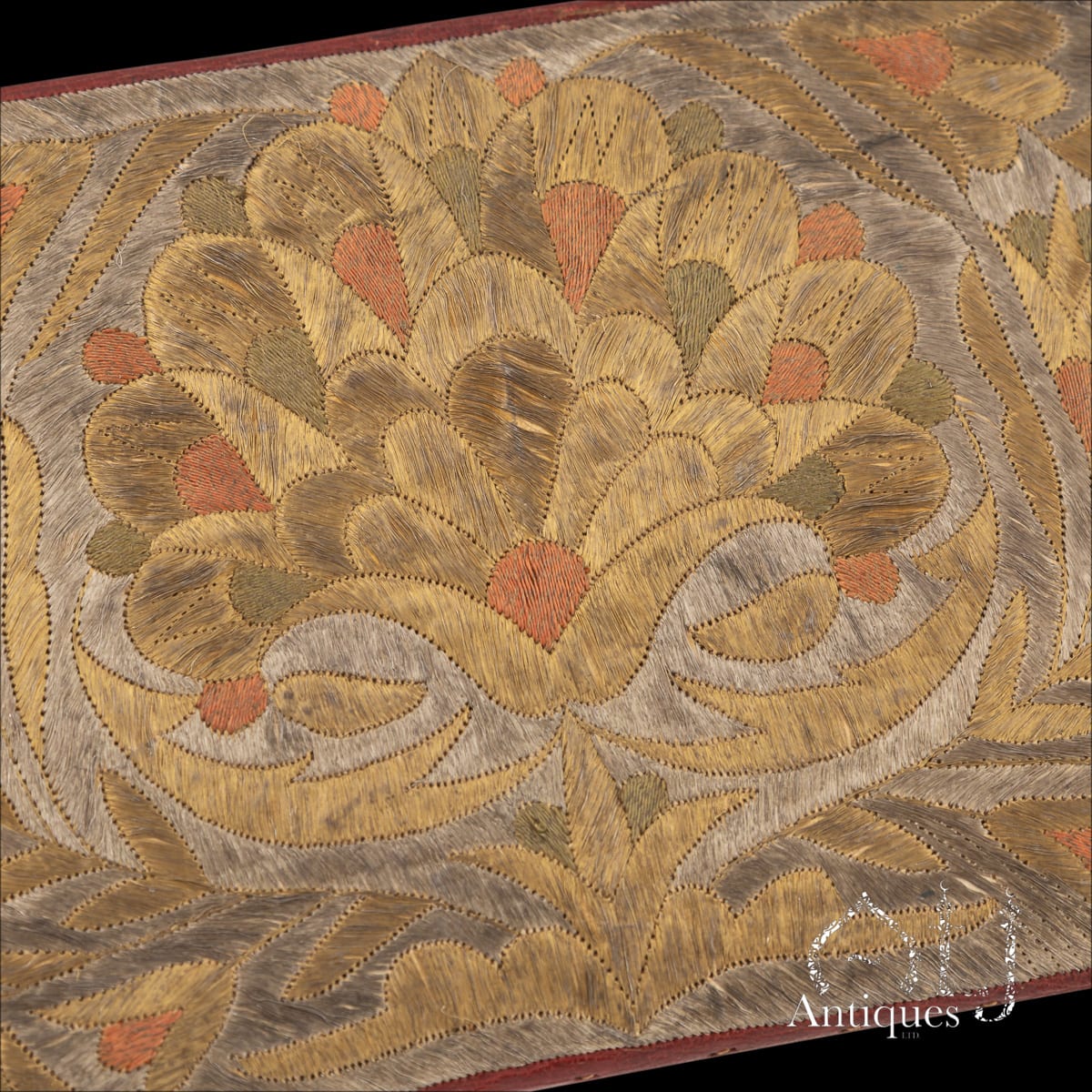 An Exceptional Ottoman Gold, Silver and Polychrome Silk Embroidered Morocco Leather Letter and Document Wallet (Brieftasche), Inscribed "Constantinople 1742" and "Thomas Hewett" Constantinople (Istanbul), Ottoman Empire, Dated 1742 - Image 16