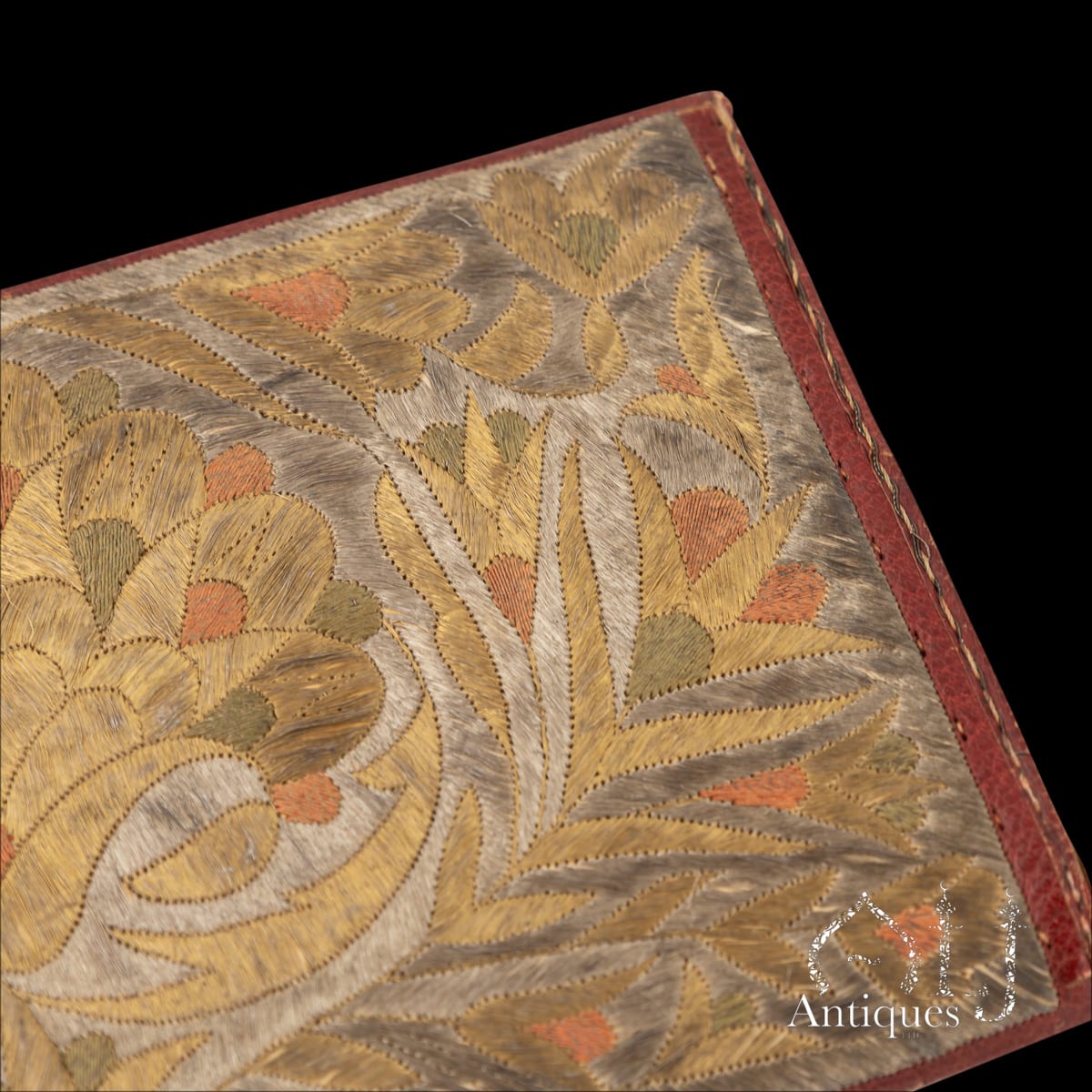 An Exceptional Ottoman Gold, Silver and Polychrome Silk Embroidered Morocco Leather Letter and Document Wallet (Brieftasche), Inscribed "Constantinople 1742" and "Thomas Hewett" Constantinople (Istanbul), Ottoman Empire, Dated 1742 - Image 19